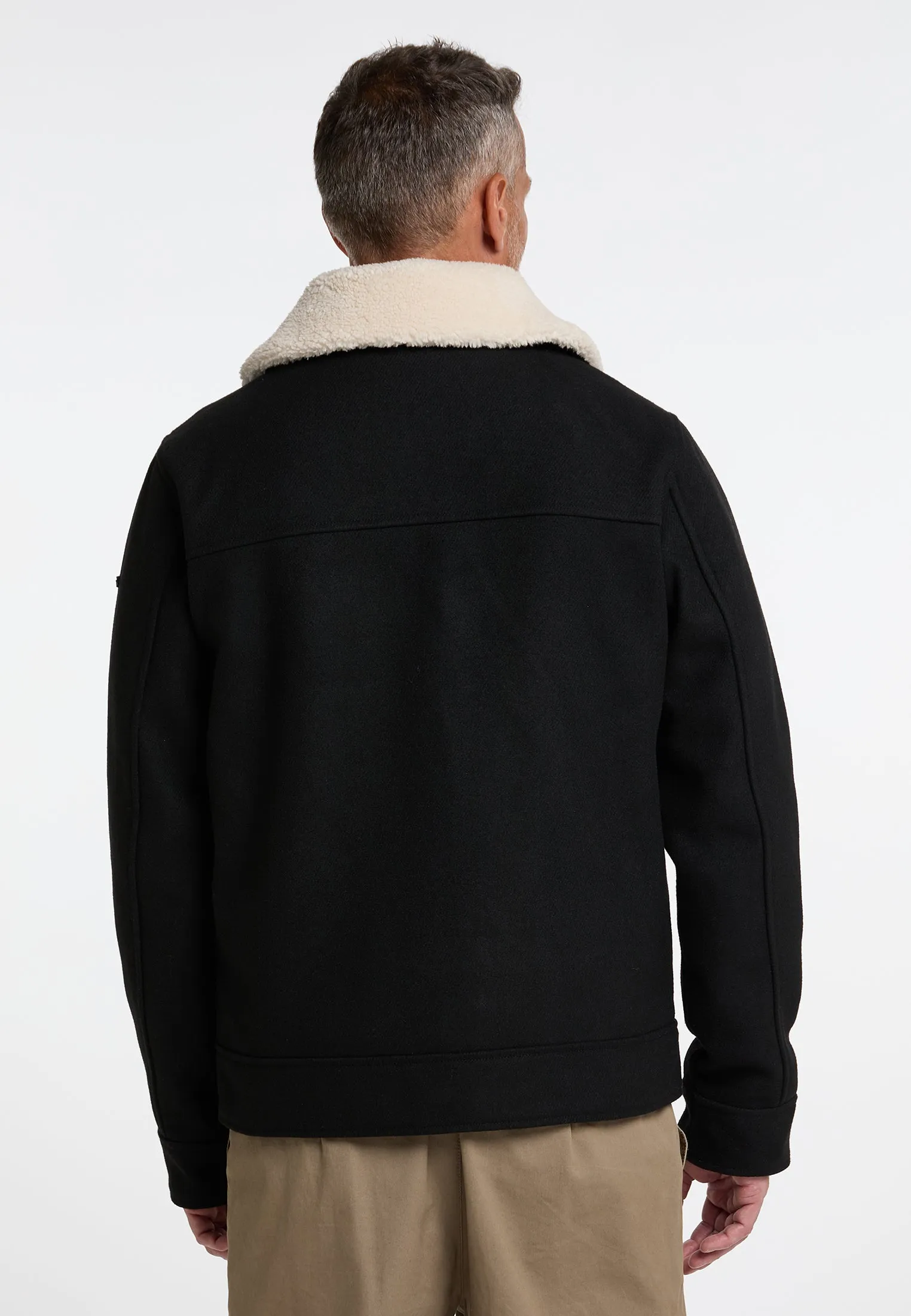 DreiMaster Vintage Men's Transitional Jacket Made From A Wool Blend