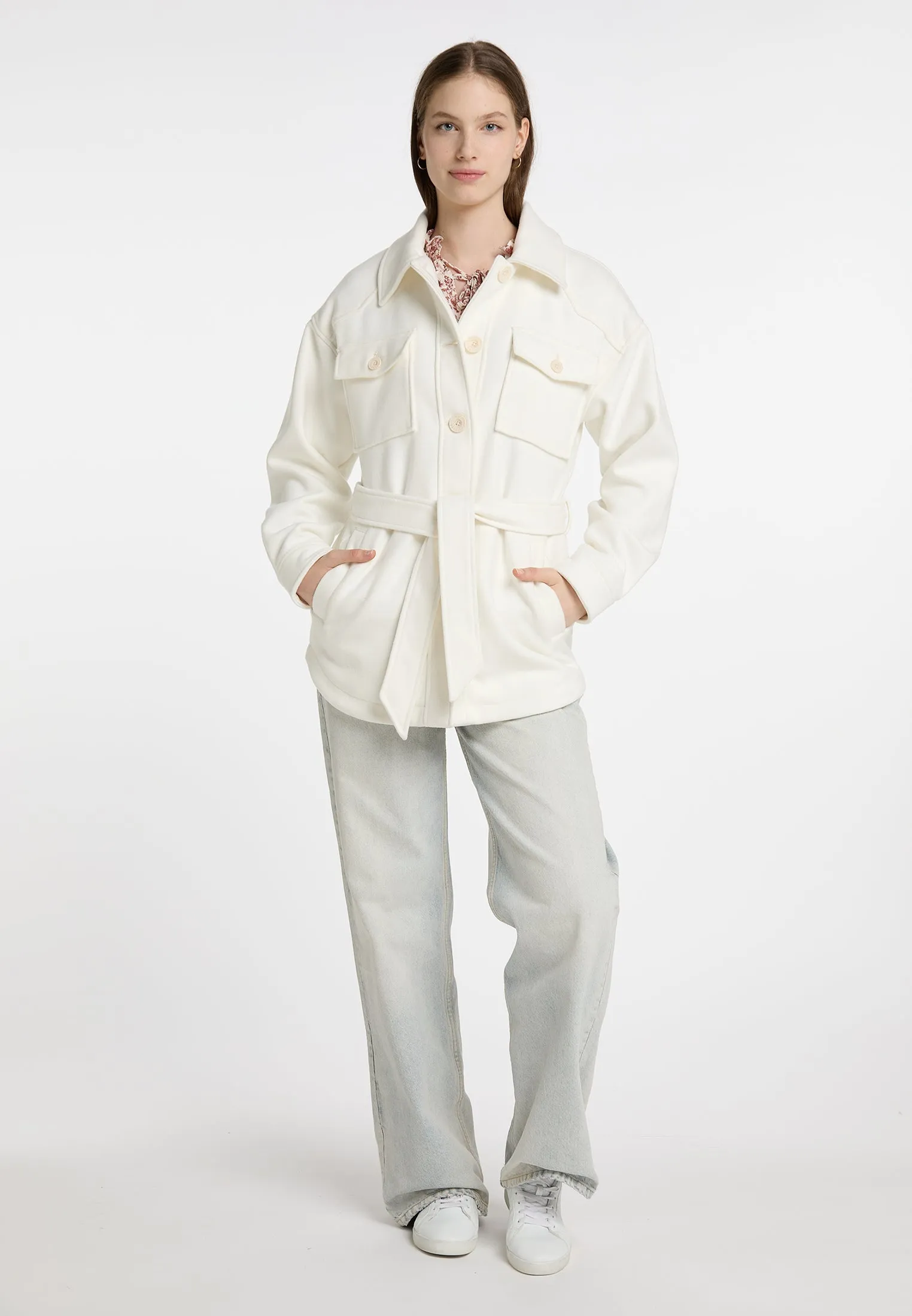 Dreimaster vintage Women's Transitional Jacket Made From A Wool Blend