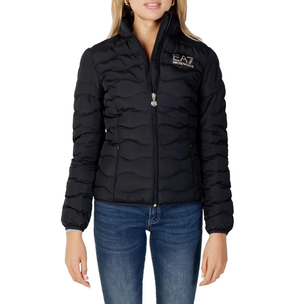 EA7 Emporio Armani Black Polyester Jackets & Coat