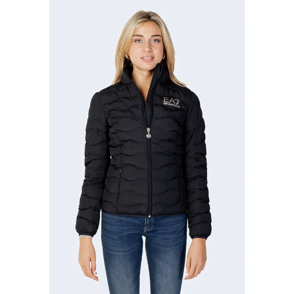 EA7 Emporio Armani Black Polyester Jackets & Coat