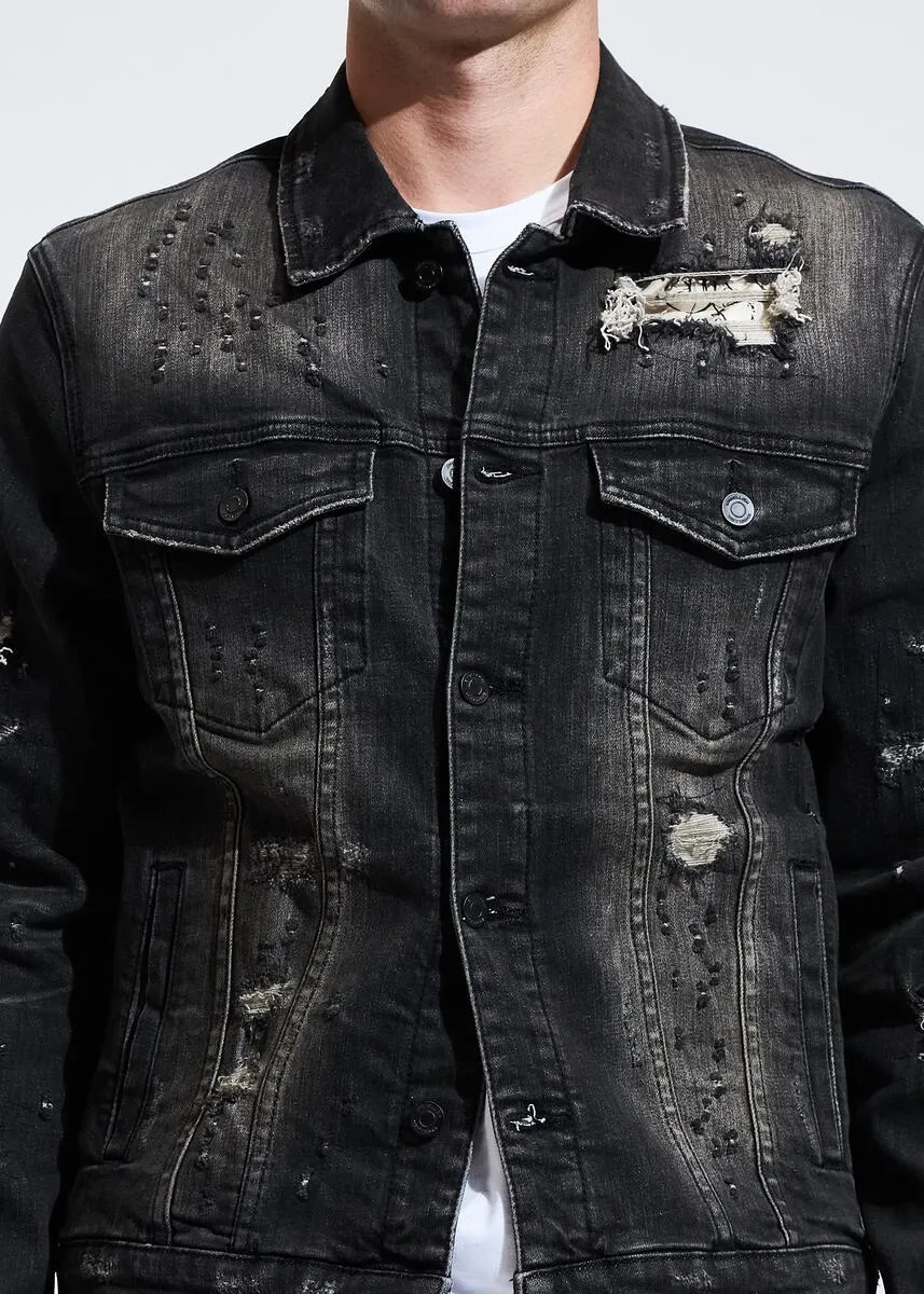 EMBELLISH HOLO DENIM JACKET
