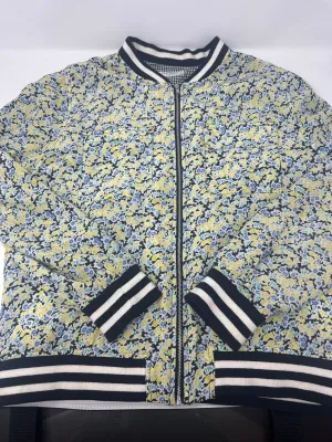Equipment Floral Print Silk Bomber Jacket