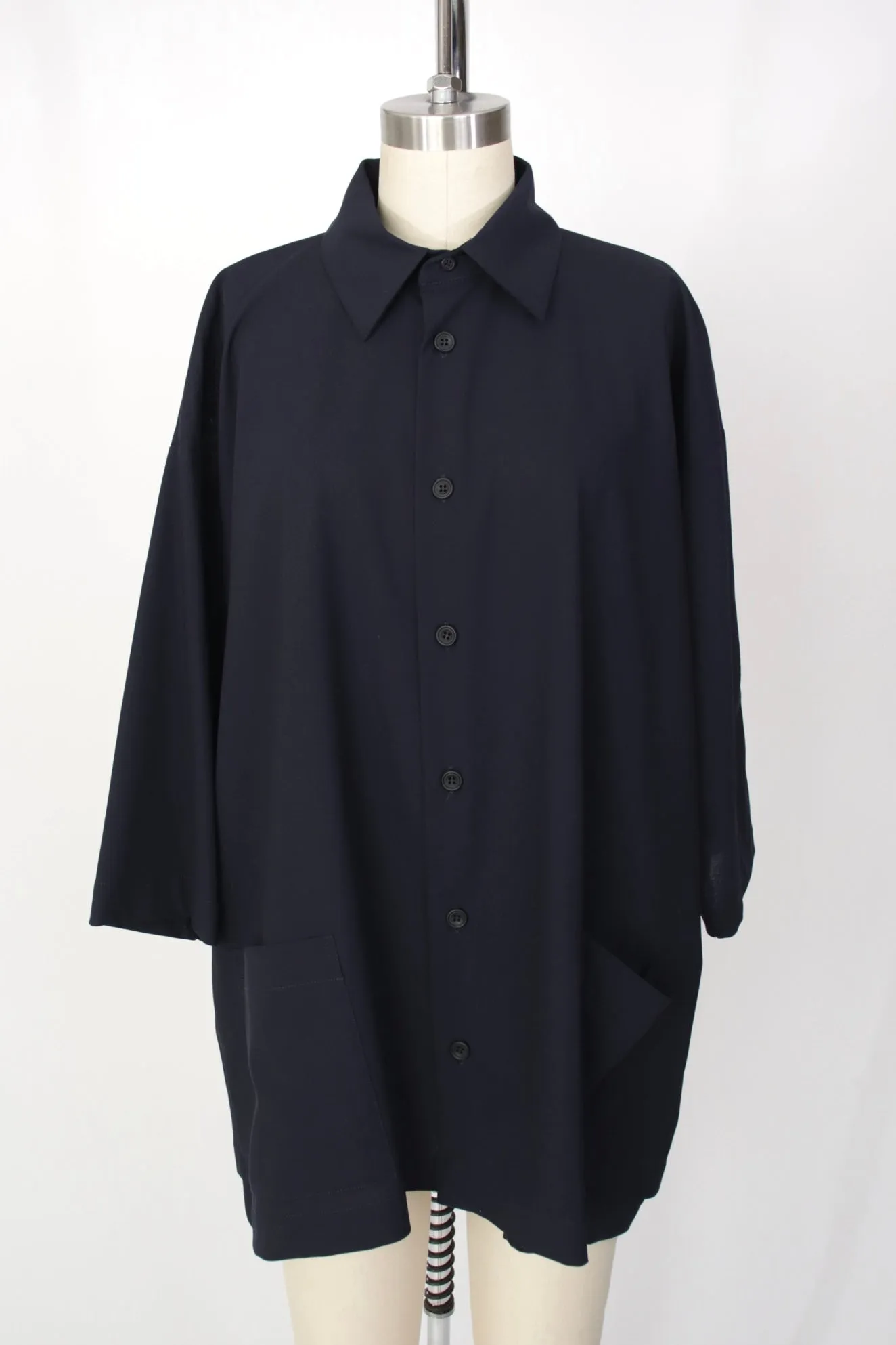 Eskandar Wool Crepe Jersey Jacket
