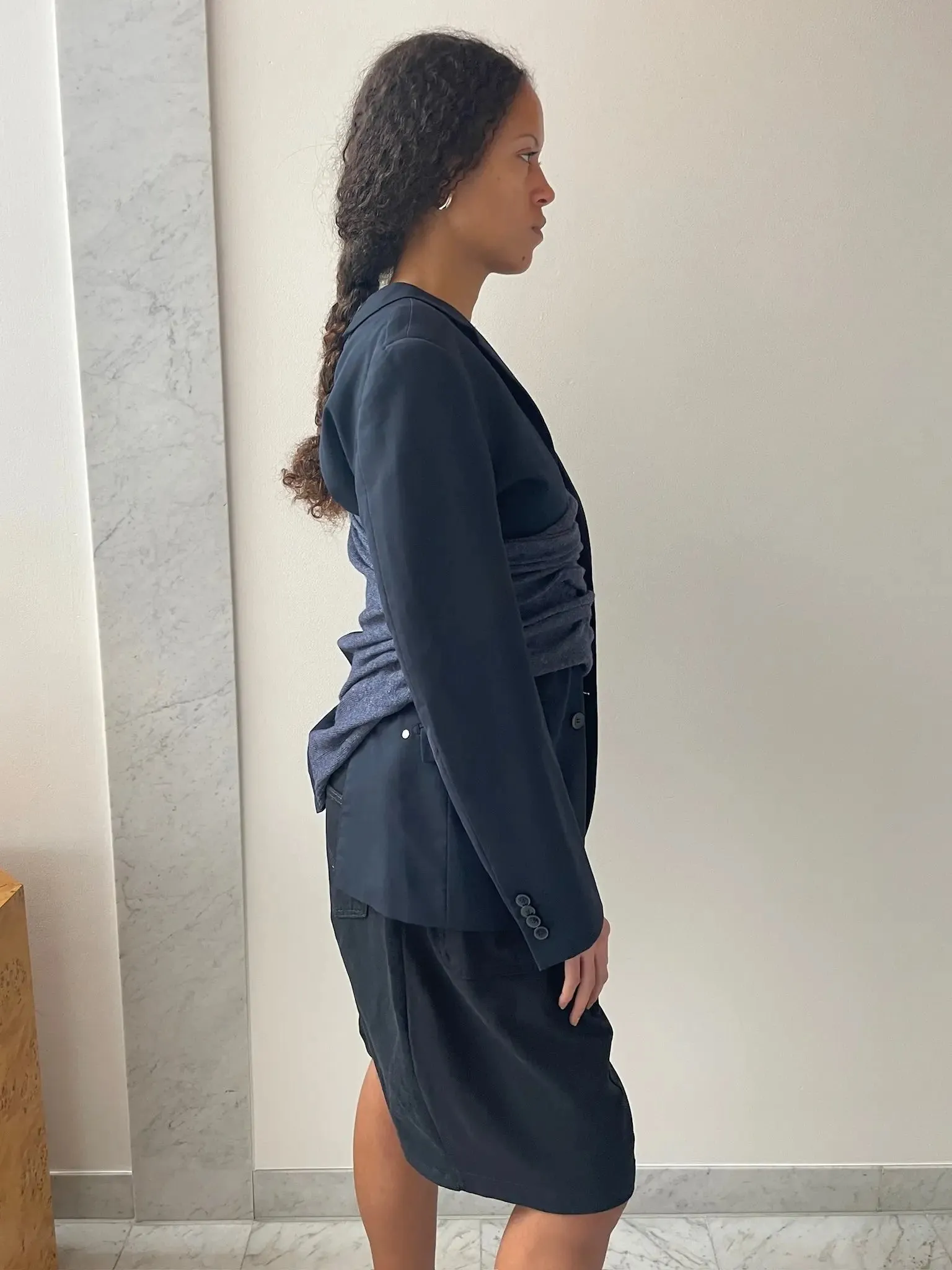 Extended Sakko Blazer, Navy