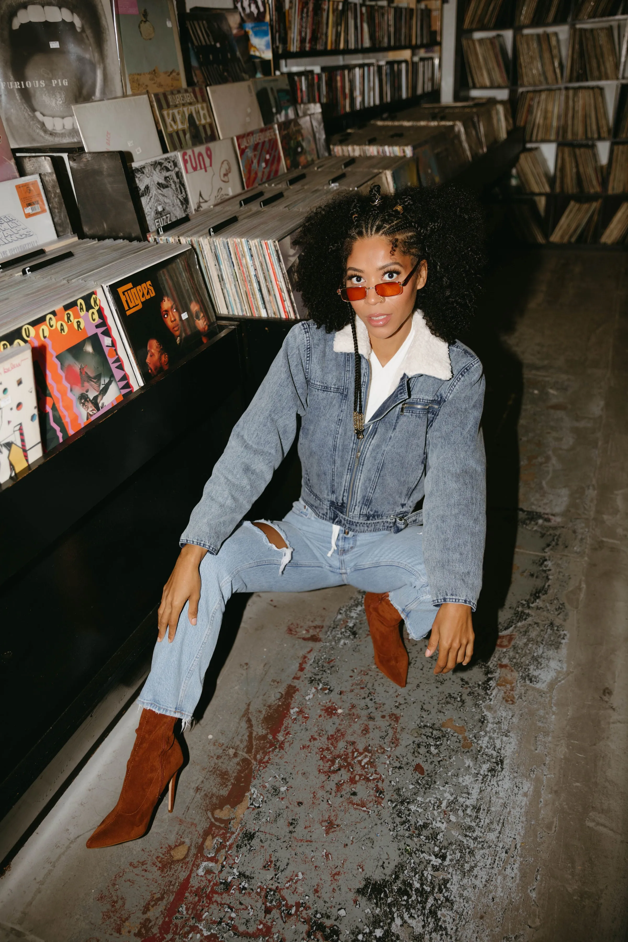 Fade Away Collared Denim Jacket