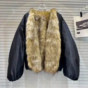 Faux Fur Lined Bomber Jacket