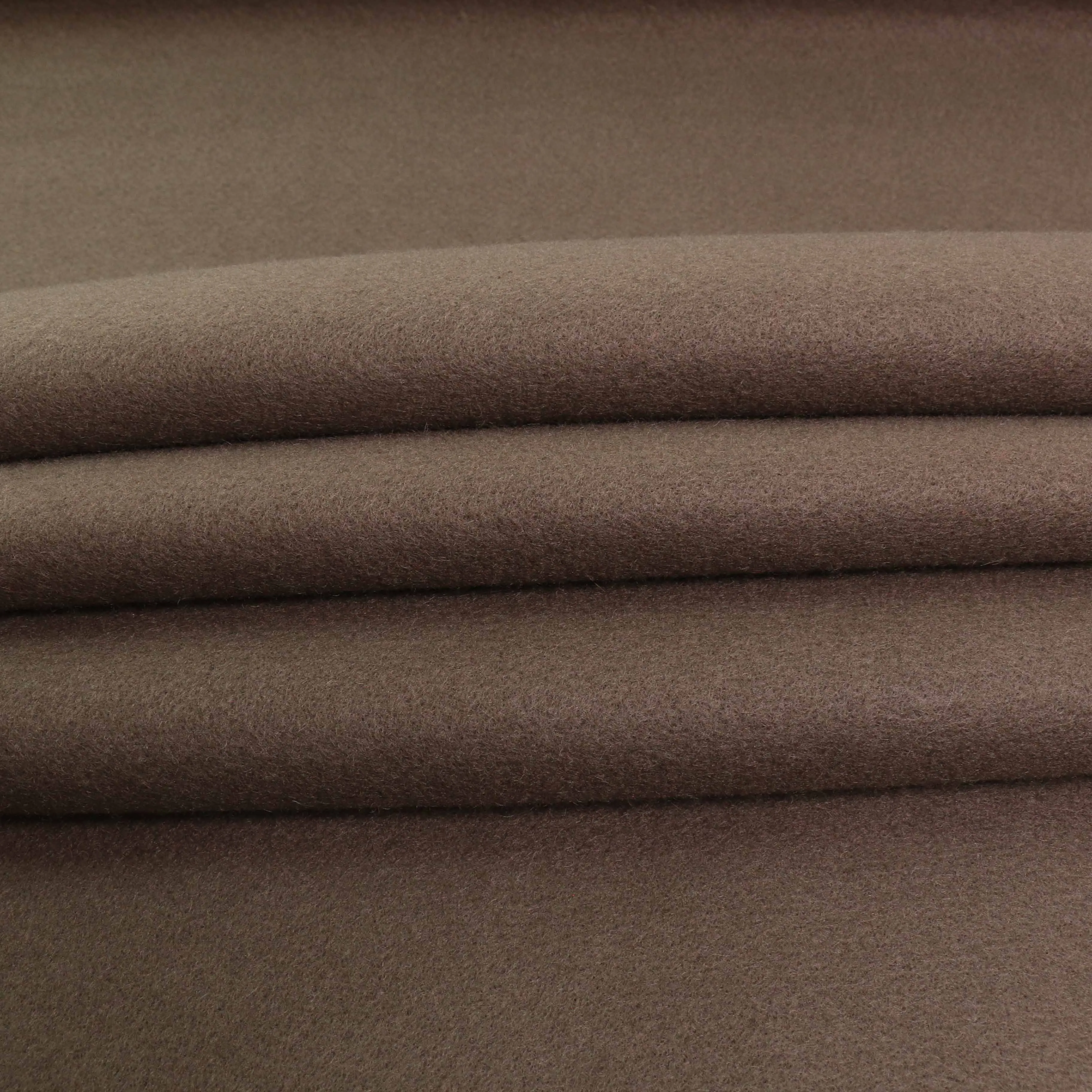 Faux Wool Fabric - Khaki, Burned orange, Taupe