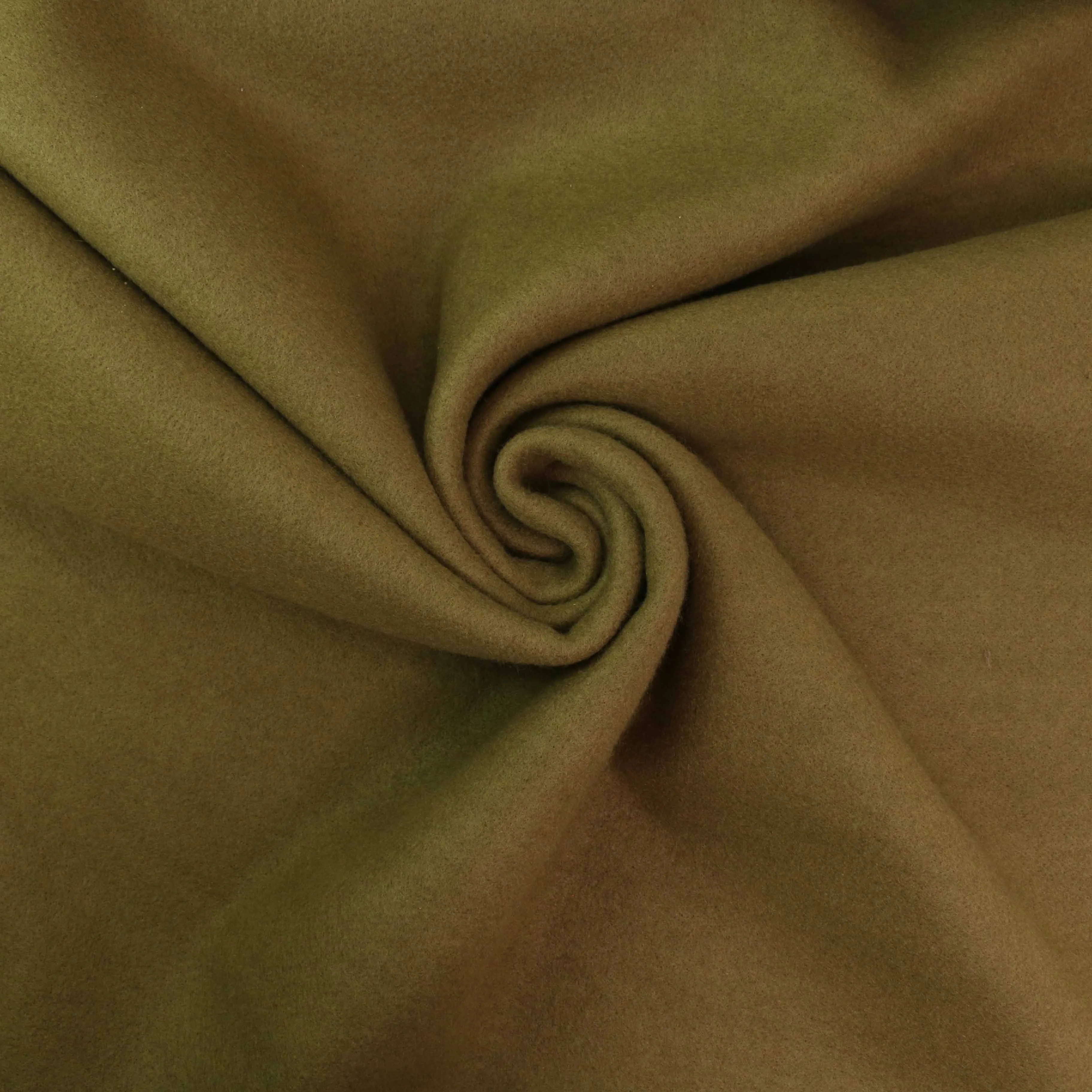 Faux Wool Fabric - Khaki, Burned orange, Taupe