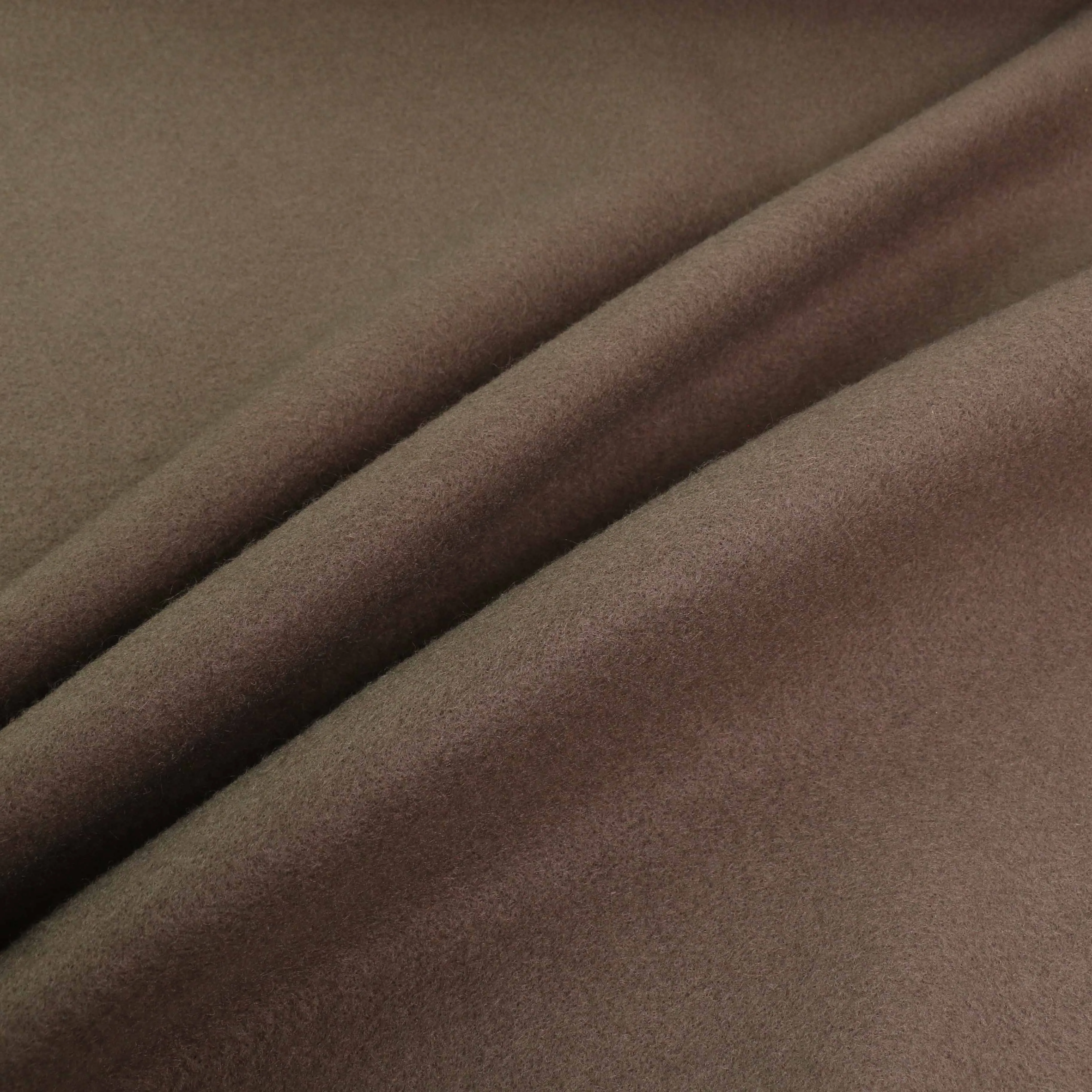 Faux Wool Fabric - Khaki, Burned orange, Taupe