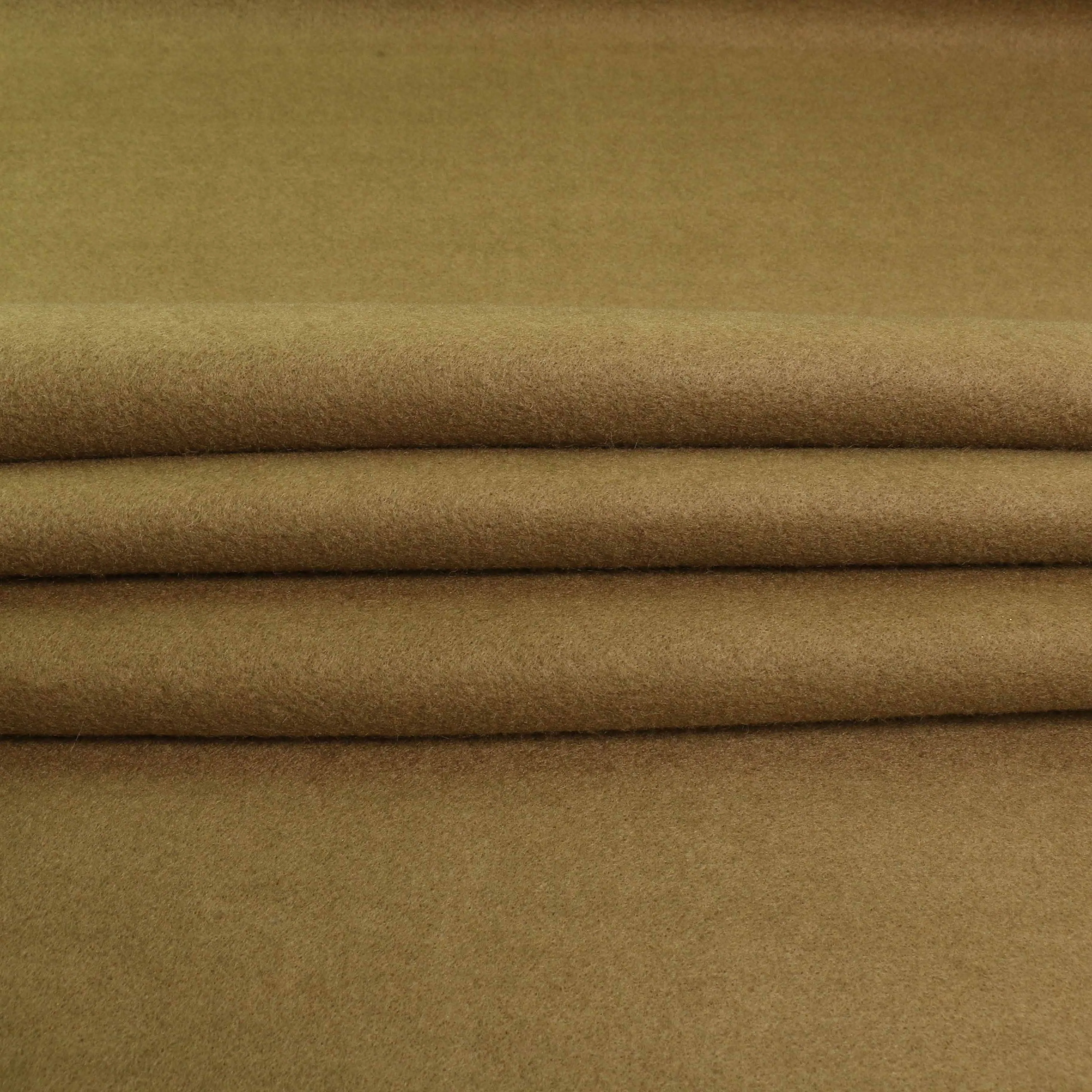 Faux Wool Fabric - Khaki, Burned orange, Taupe