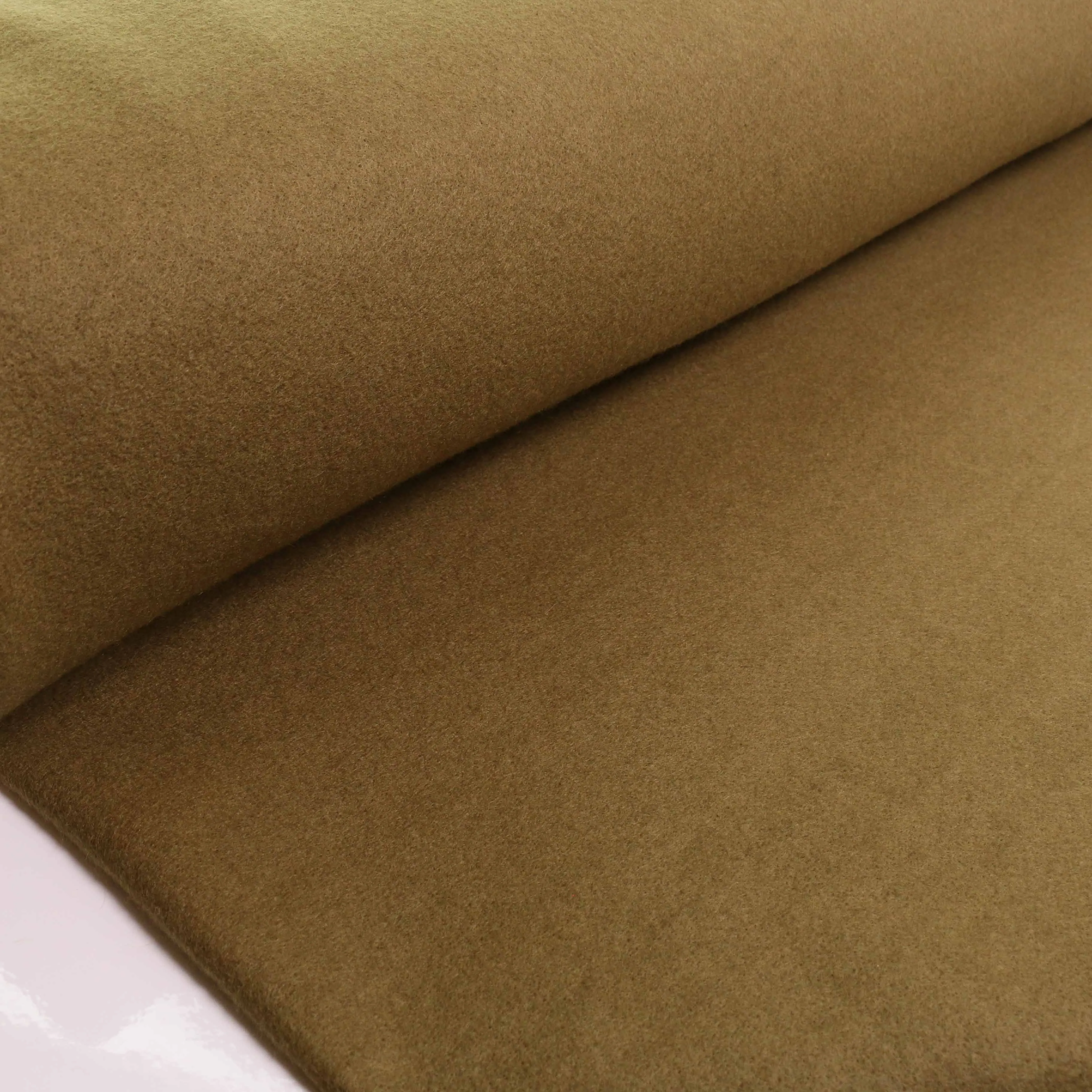 Faux Wool Fabric - Khaki, Burned orange, Taupe