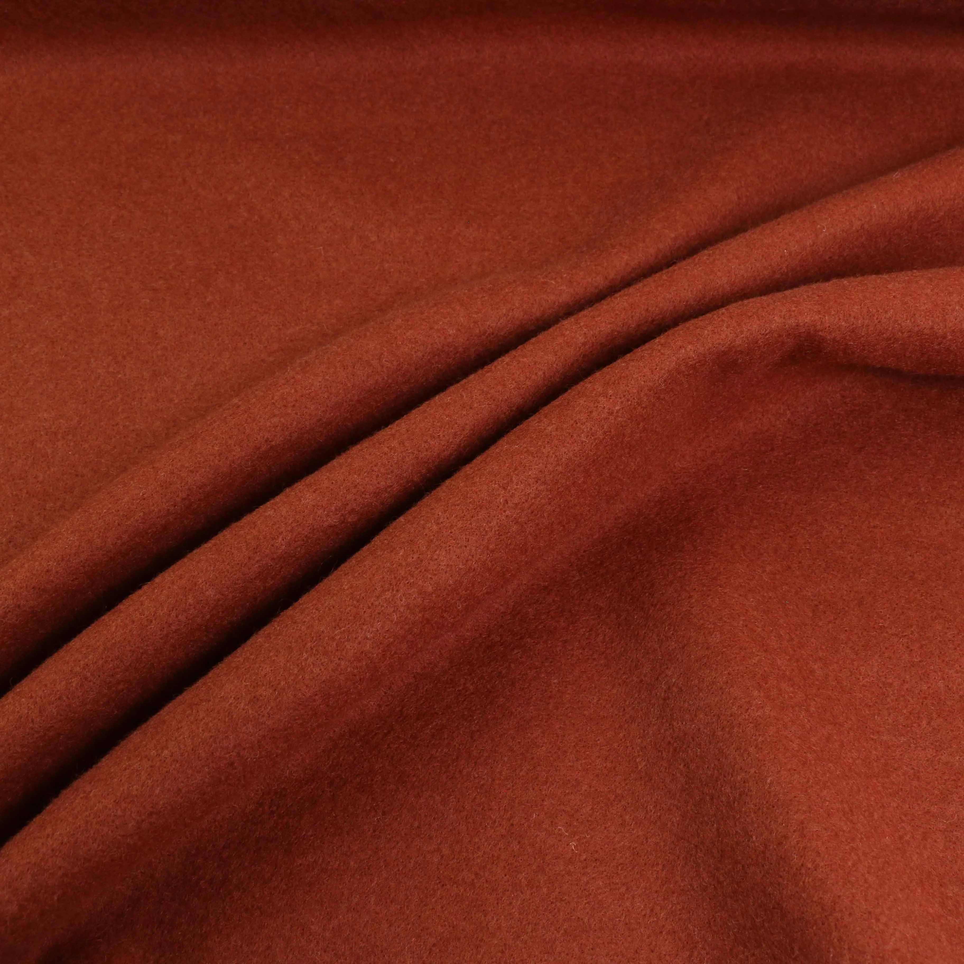 Faux Wool Fabric - Khaki, Burned orange, Taupe