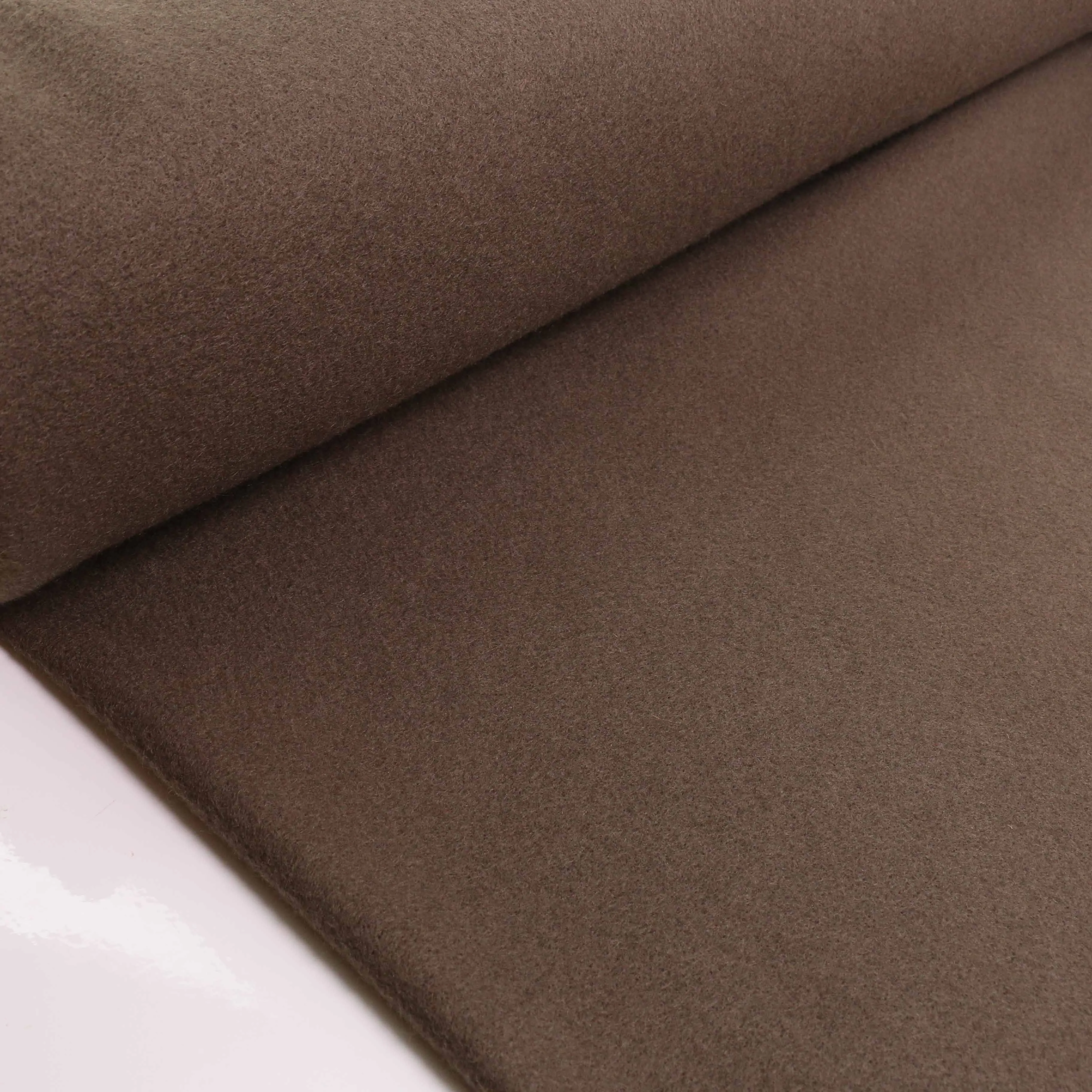 Faux Wool Fabric - Khaki, Burned orange, Taupe
