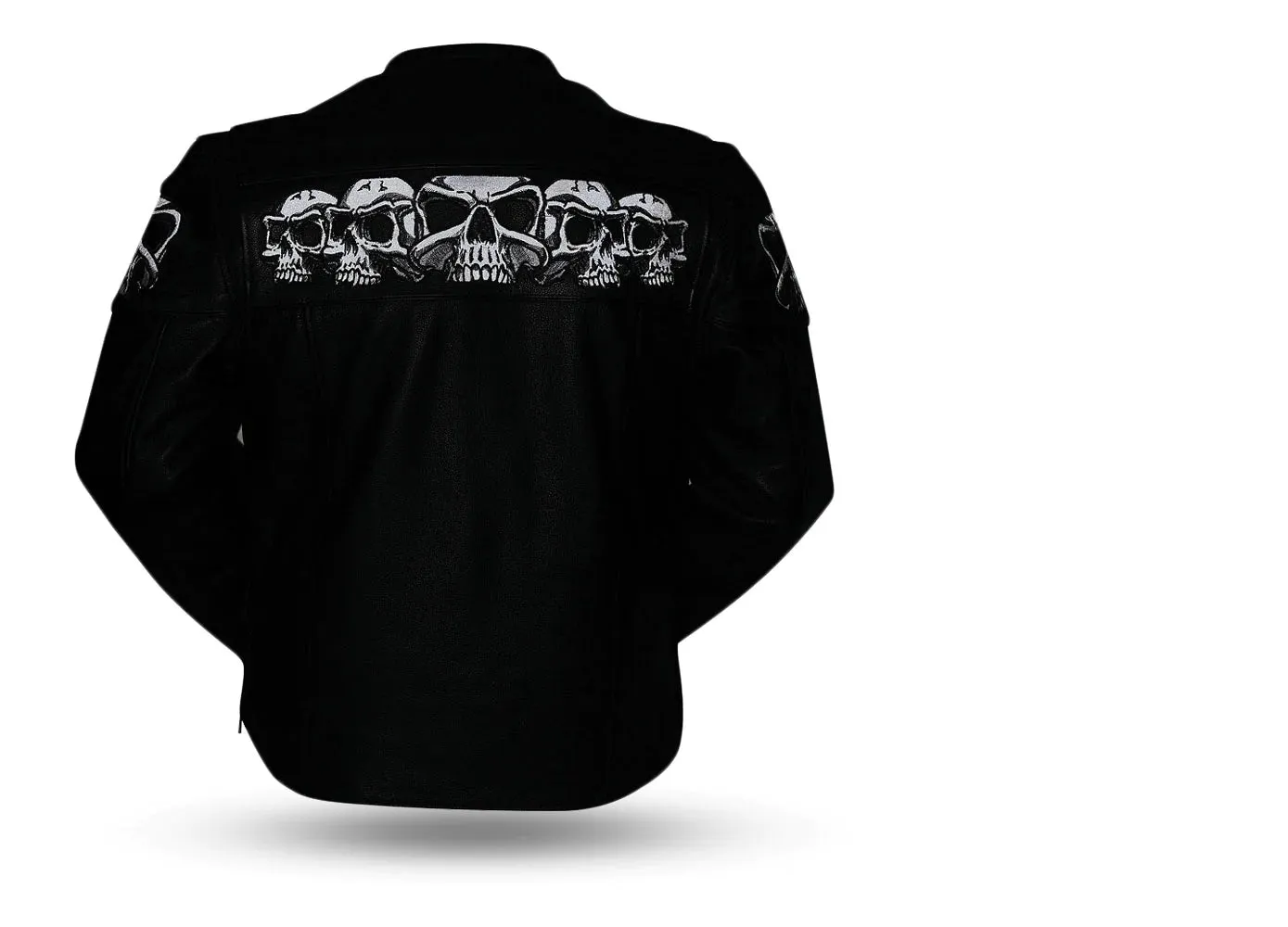 FIM243CSLZ | Savage Skulls - Men's Motorcycle Leather Jacket