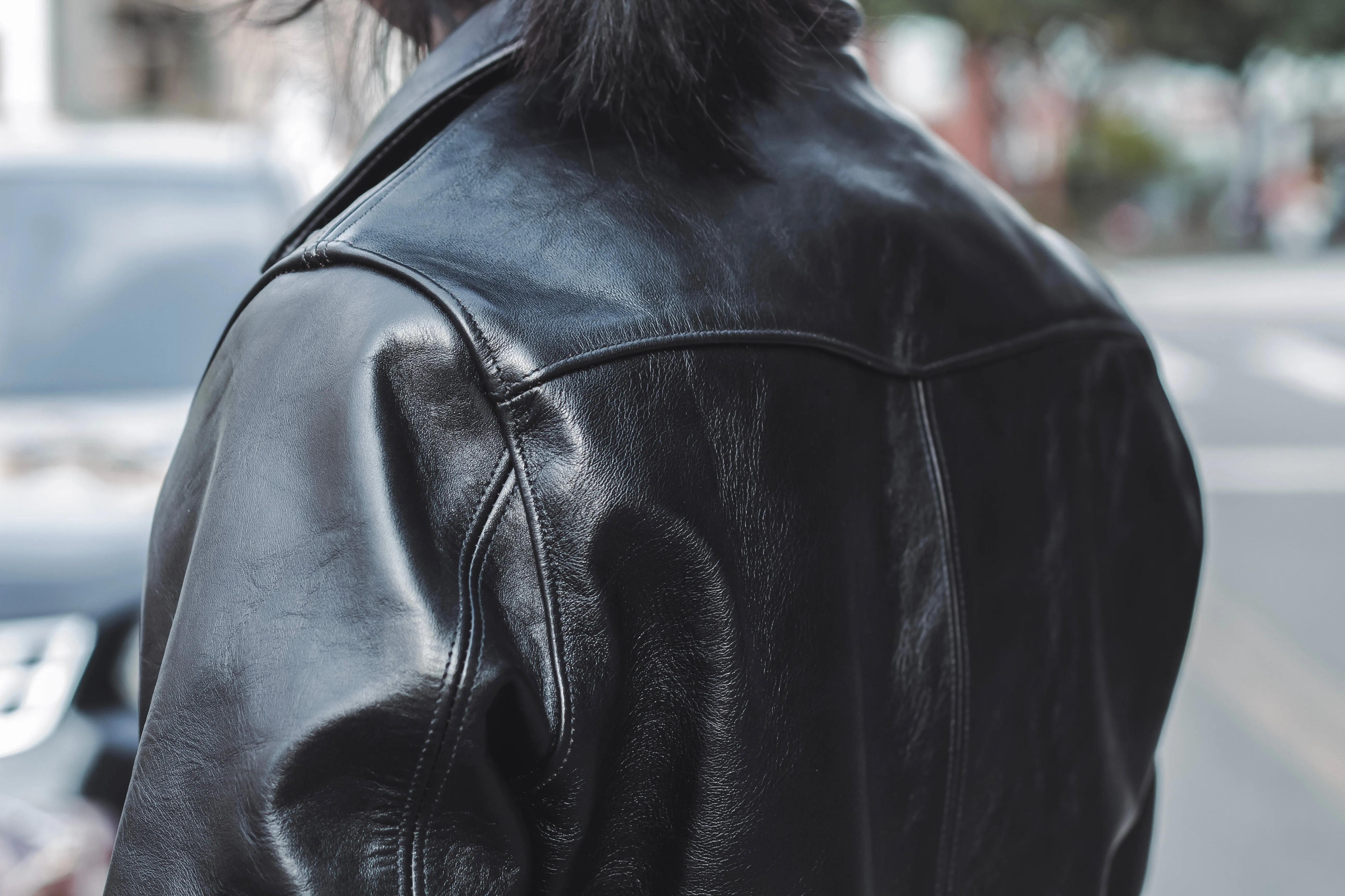 【FINE CREEK LEATHERS】Alonzo Horsehide Leather Jacket / 植鞣革馬皮拉鍊騎士外套