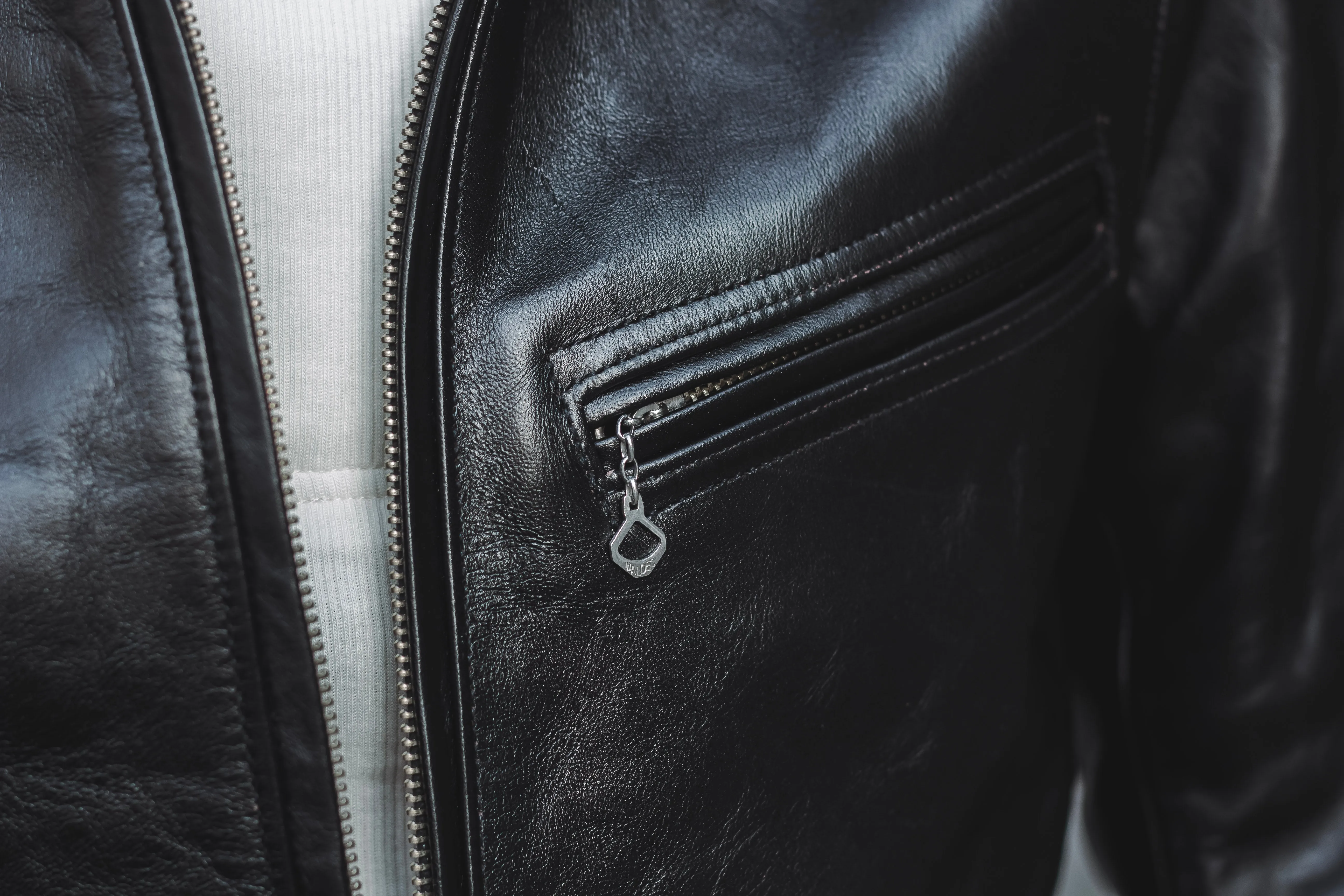 【FINE CREEK LEATHERS】Alonzo Horsehide Leather Jacket / 植鞣革馬皮拉鍊騎士外套