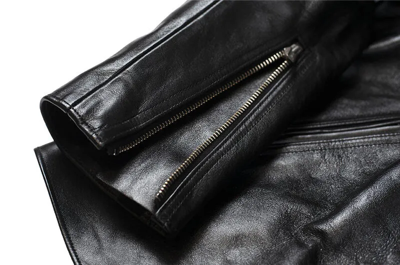 【FINE CREEK LEATHERS】Alonzo Horsehide Leather Jacket / 植鞣革馬皮拉鍊騎士外套