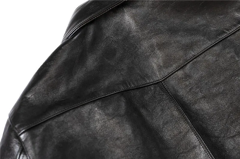 【FINE CREEK LEATHERS】Alonzo Horsehide Leather Jacket / 植鞣革馬皮拉鍊騎士外套