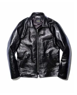 【FINE CREEK LEATHERS】Alonzo Horsehide Leather Jacket / 植鞣革馬皮拉鍊騎士外套