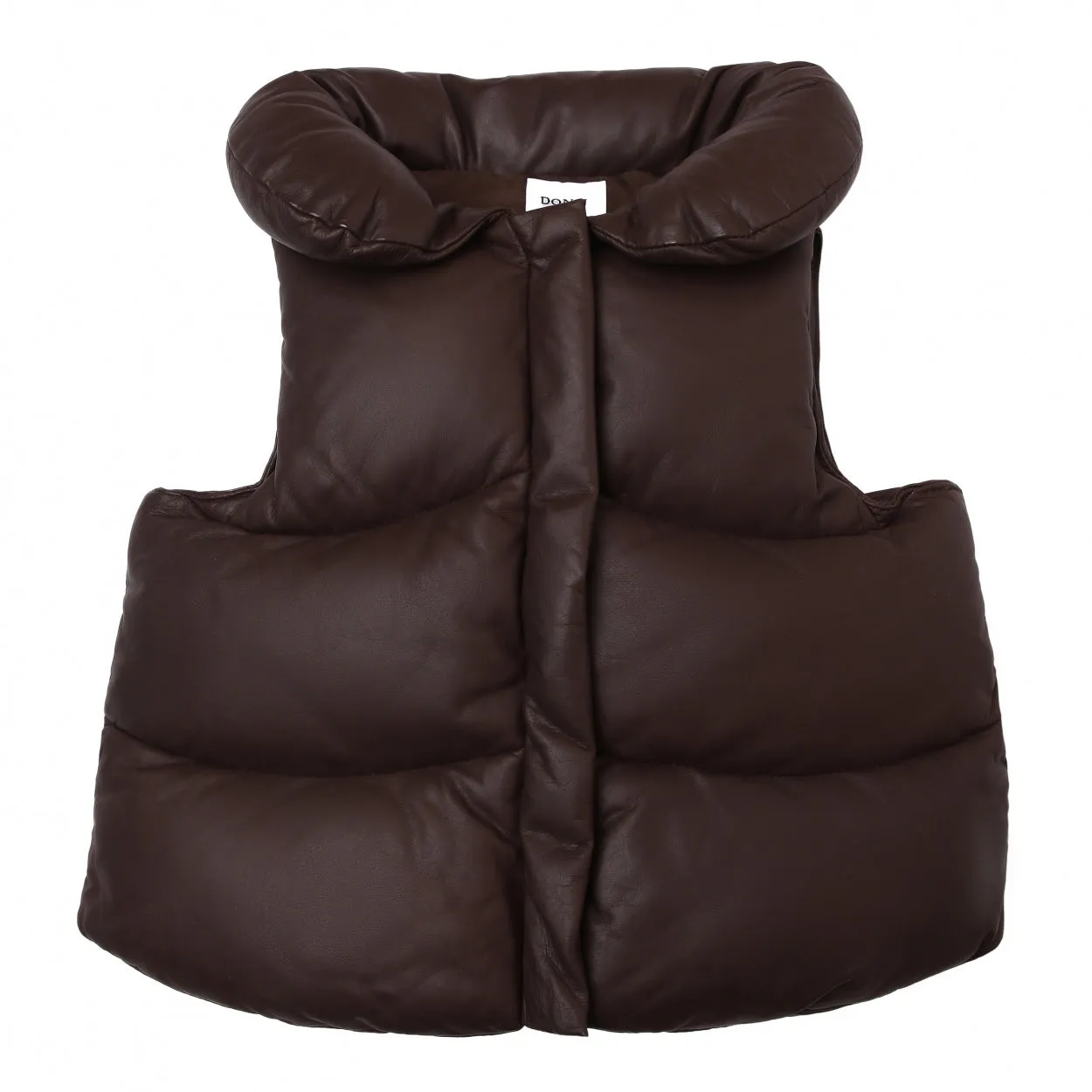 Flane Leather Bodywarmer | Chocolate Leather