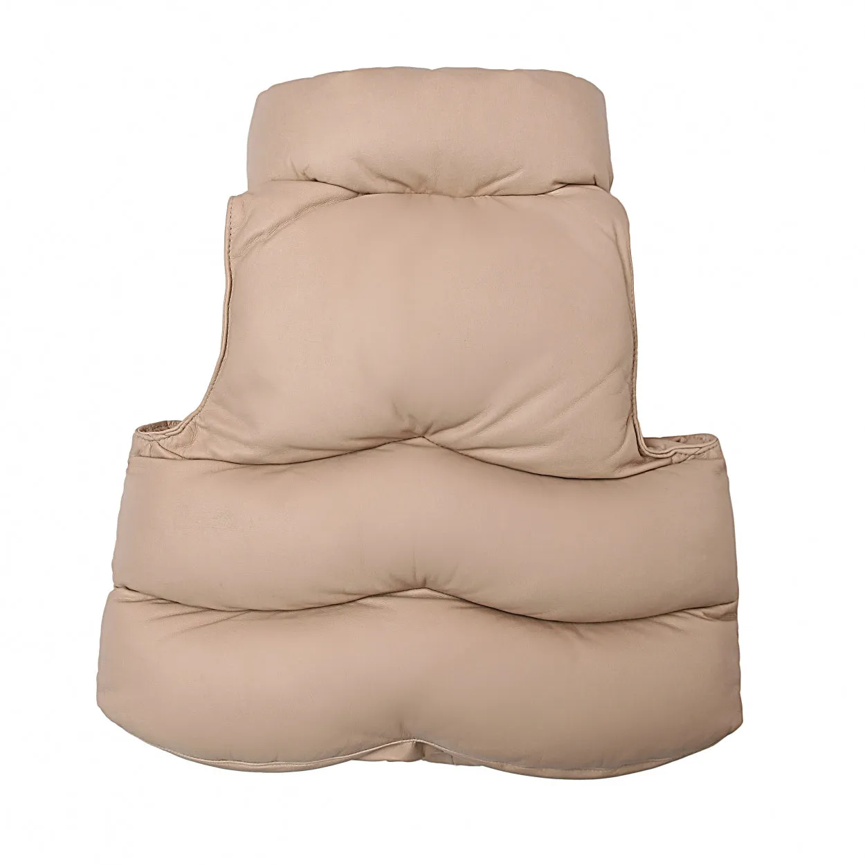 Flane Leather Bodywarmer | Powder Cream Leather