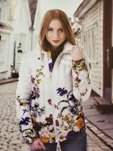 Floral Down Puffer Jacket