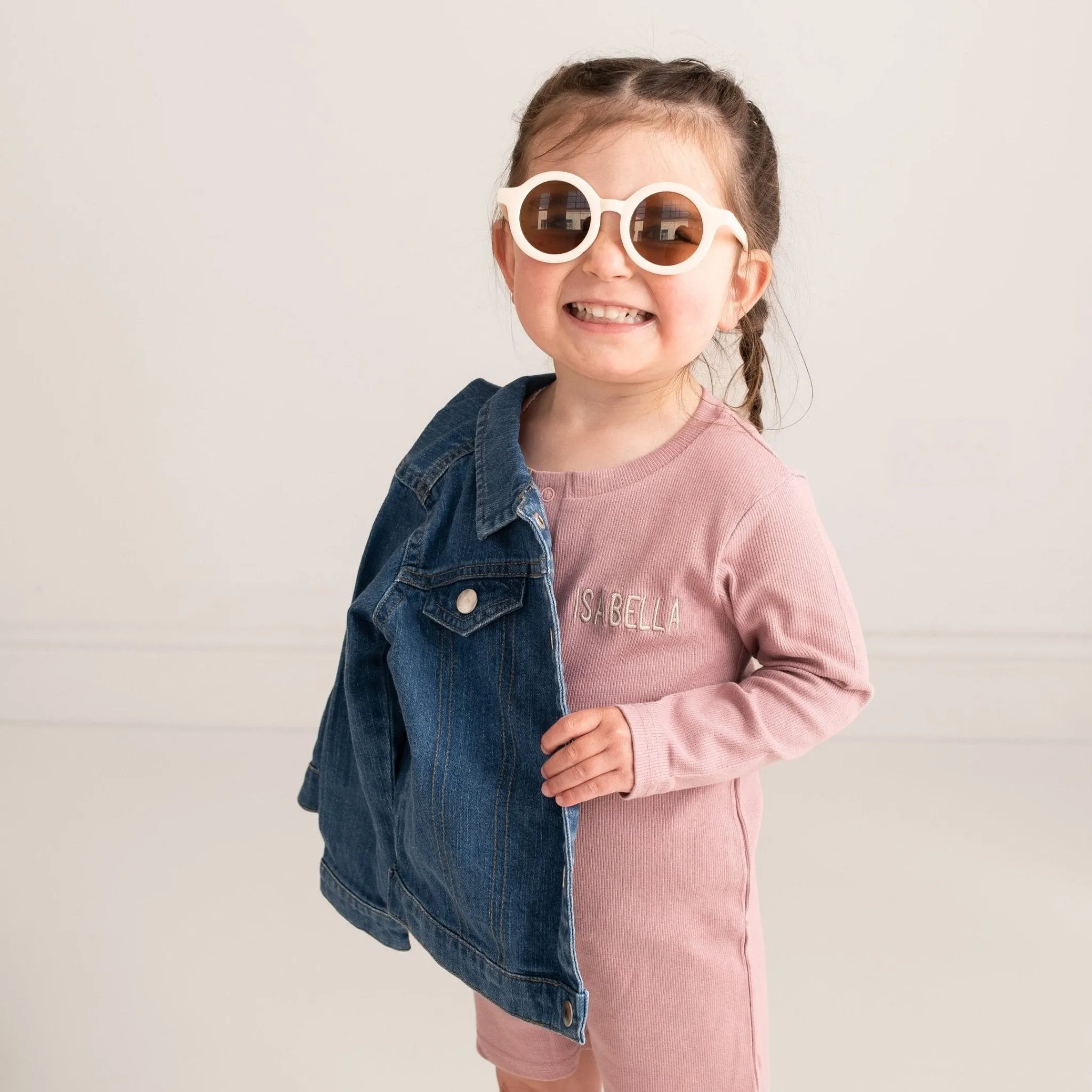 Floral Initial Denim Jacket