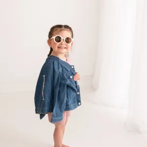Floral Initial Denim Jacket