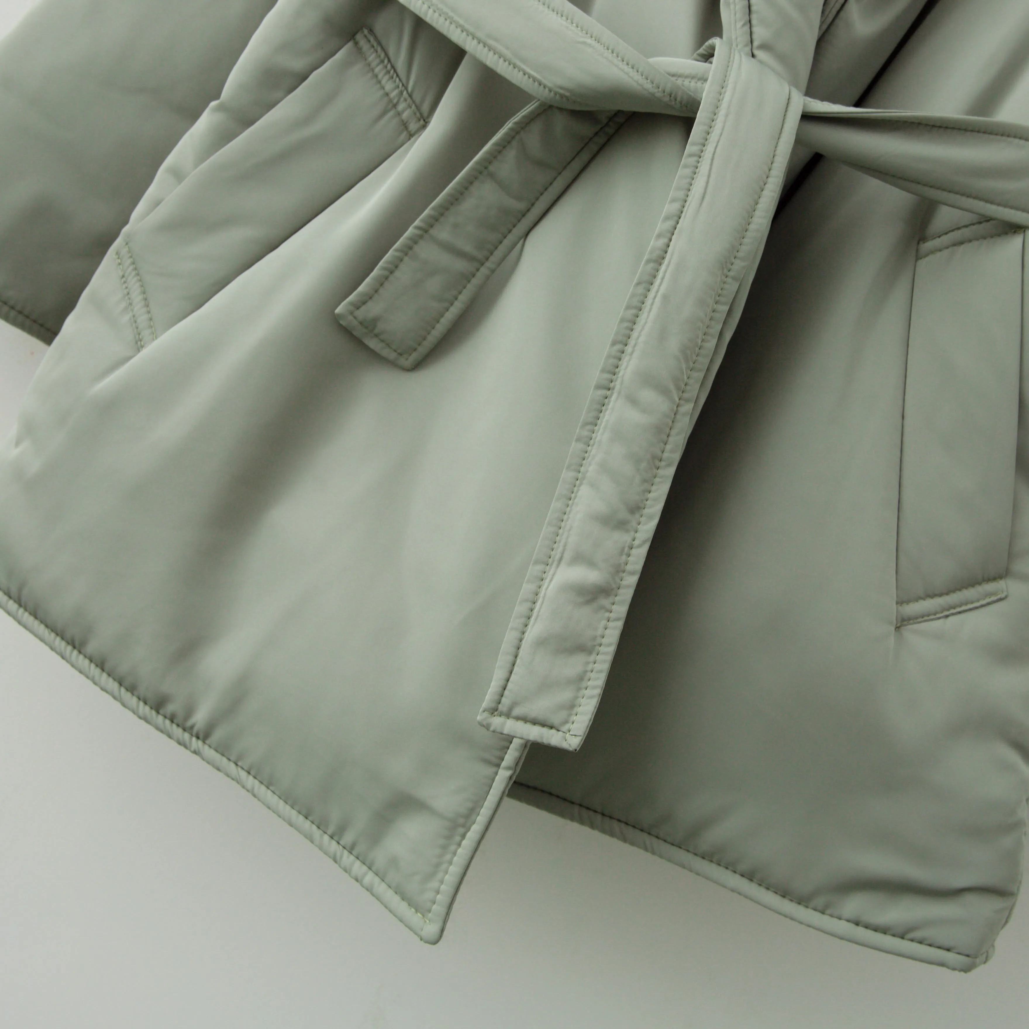 Fluffy Belted Elegant Outwear Coats