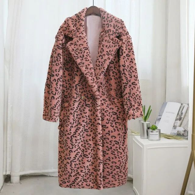 Fluffy Thick Faux Fur Overcoat