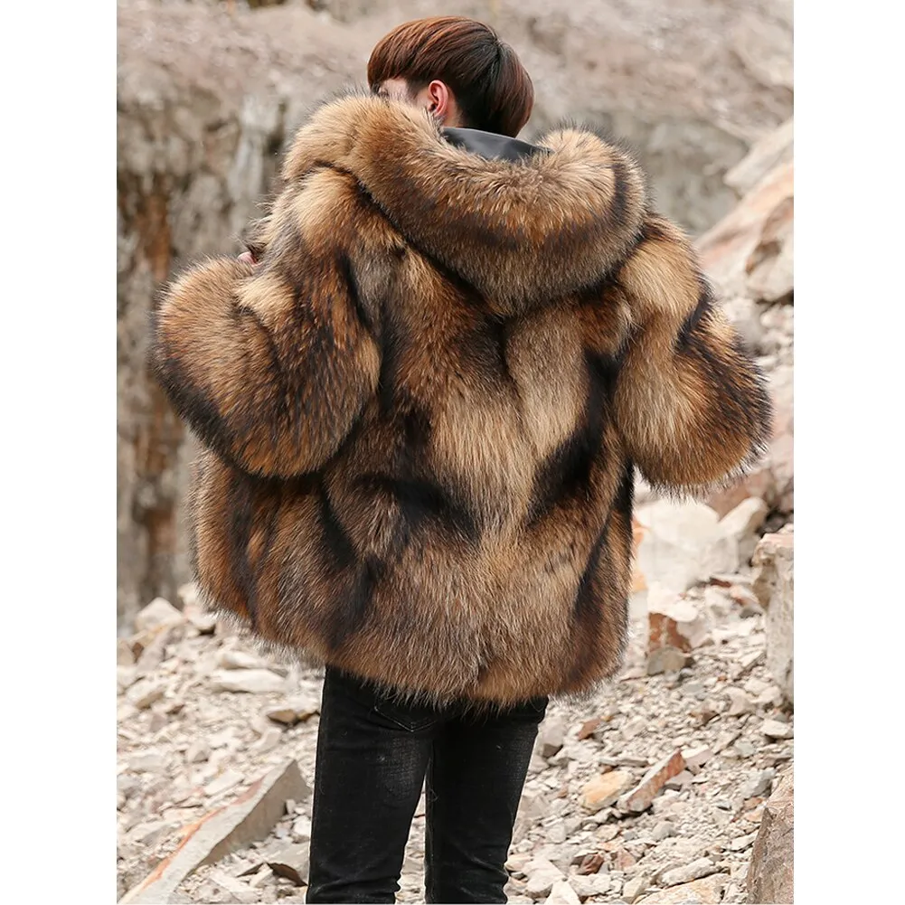 Fox Fur & Beaver Genuine Fur Coat "Stylish"