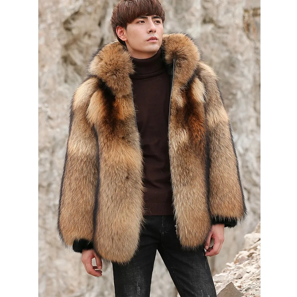 Fox Fur & Beaver Genuine Fur Coat "Stylish"