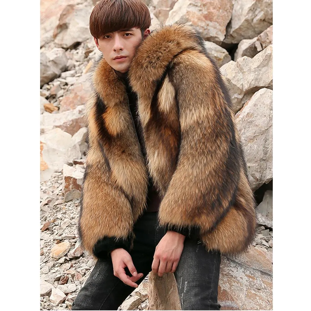Fox Fur & Beaver Genuine Fur Coat "Stylish"
