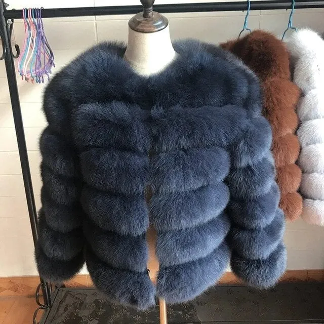 Fox Genuine Fur Coat and Hoodie "Rapper"