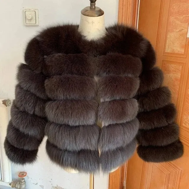 Fox Genuine Fur Coat and Hoodie "Rapper"