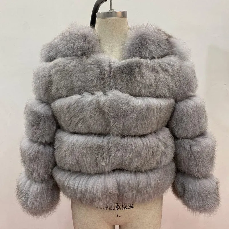 Fox Genuine Fur Coat and Hoodie "Rapper"