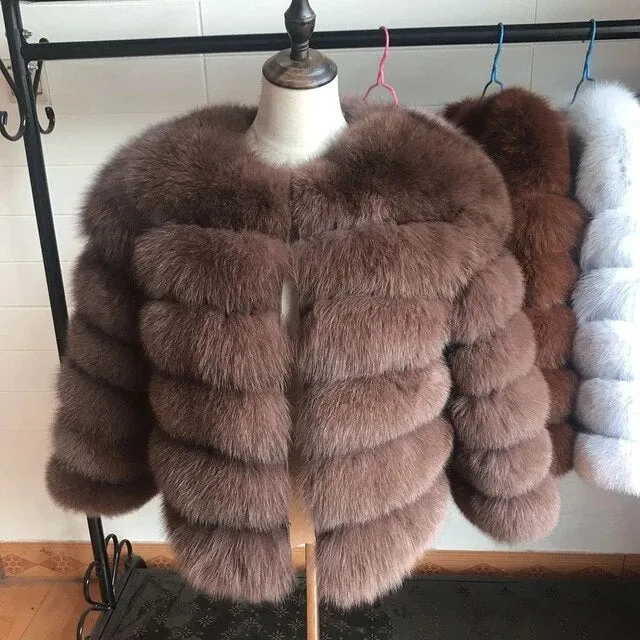 Fox Genuine Fur Coat and Hoodie "Rapper"