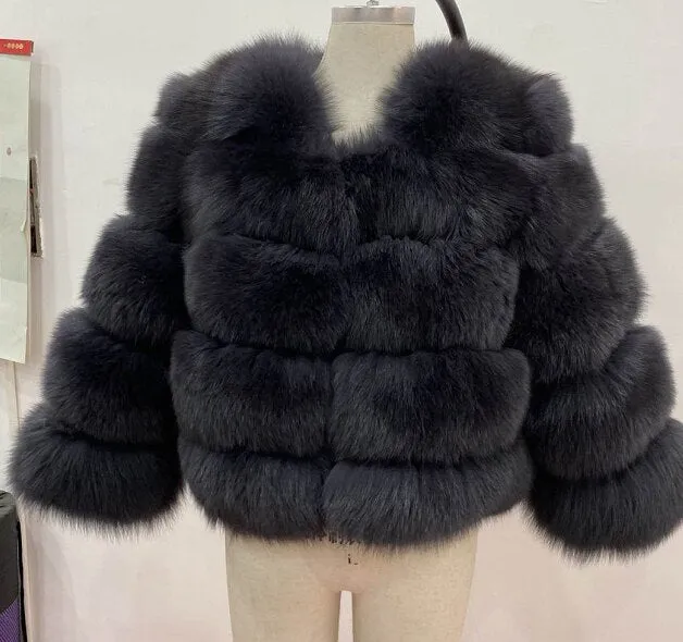 Fox Genuine Fur Coat and Hoodie "Rapper"