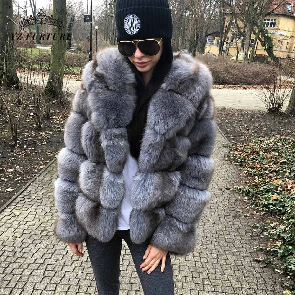 Fox Genuine Fur Coat and Hoodie "Rapper"