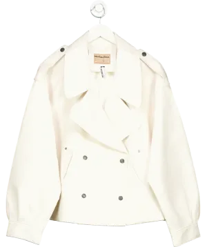 Free People White We The Free - Alexis Vegan Leather Jacket UK XL