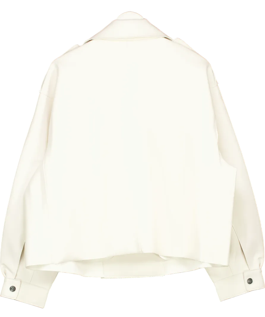 Free People White We The Free - Alexis Vegan Leather Jacket UK XL