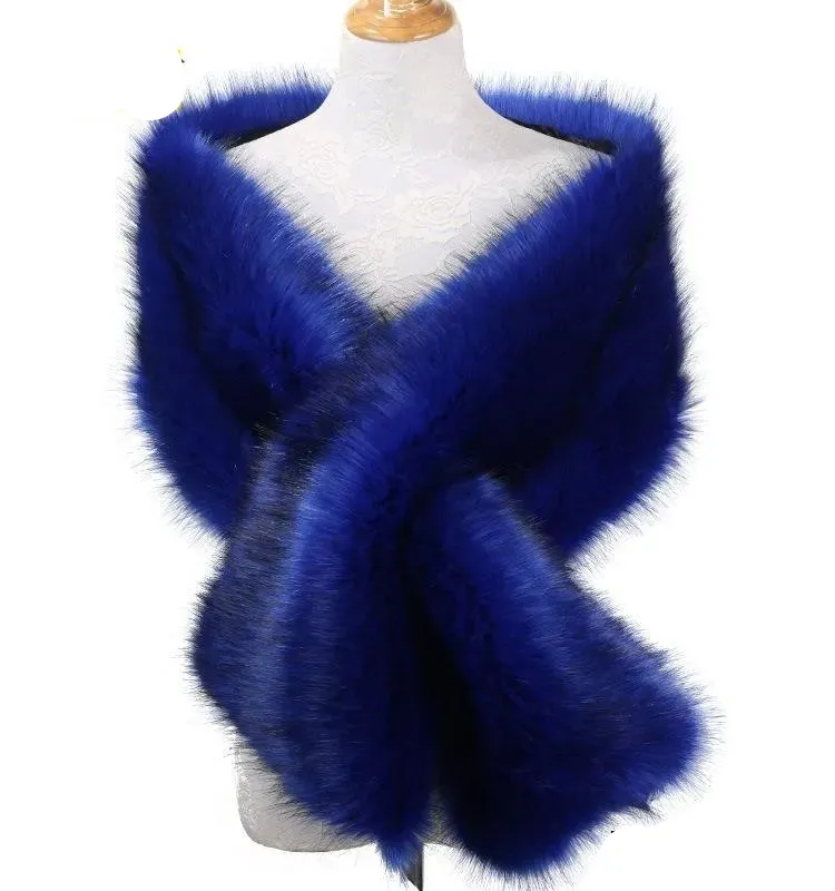 fur thick shawl