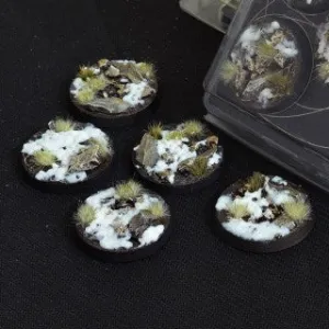Gamers Grass - Battle Ready Winter Bases, Round 40mm (x5)