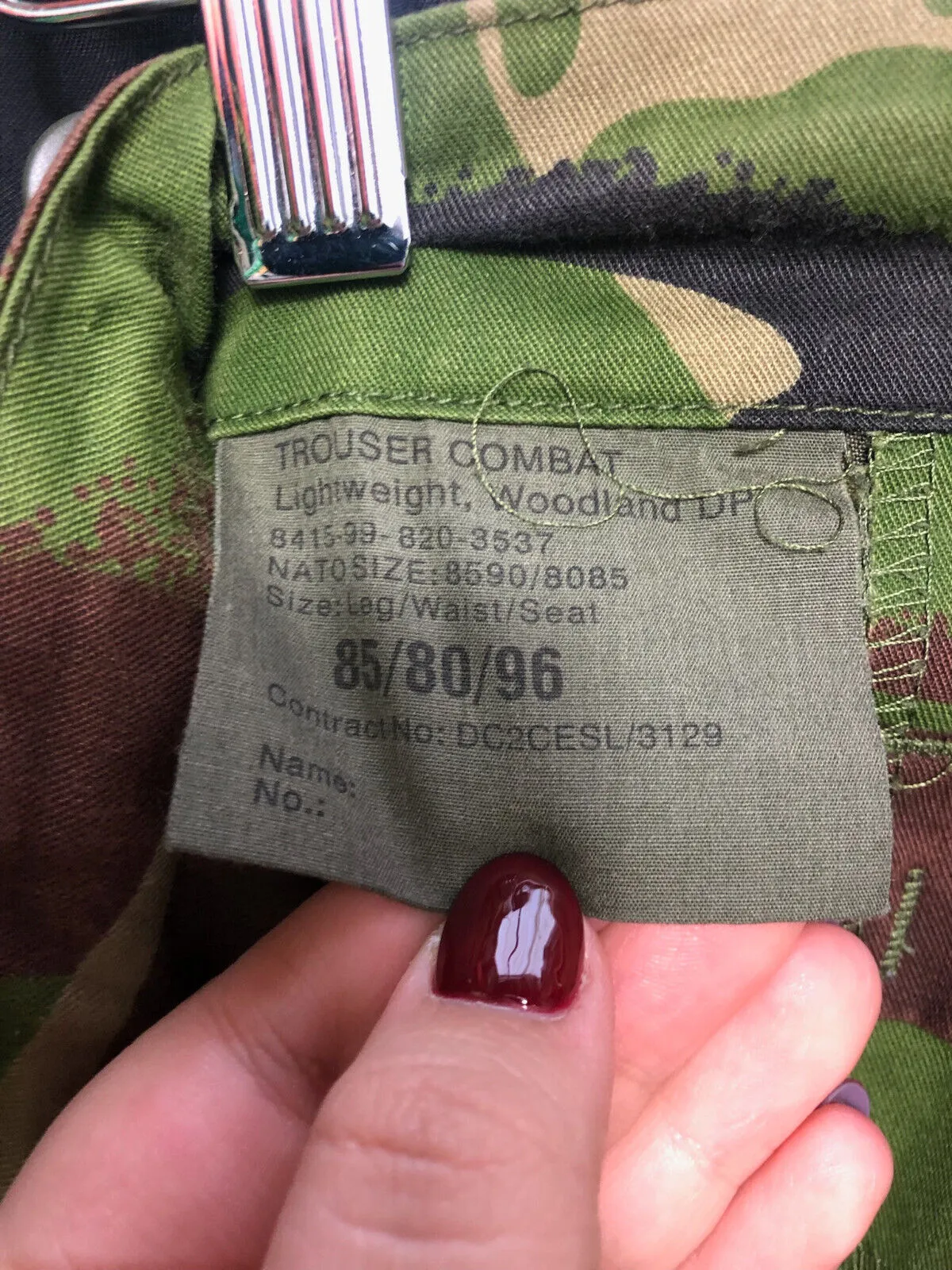 Genuine British Army Camouflage DPM Lightweight Trousers - Size 85/80/96