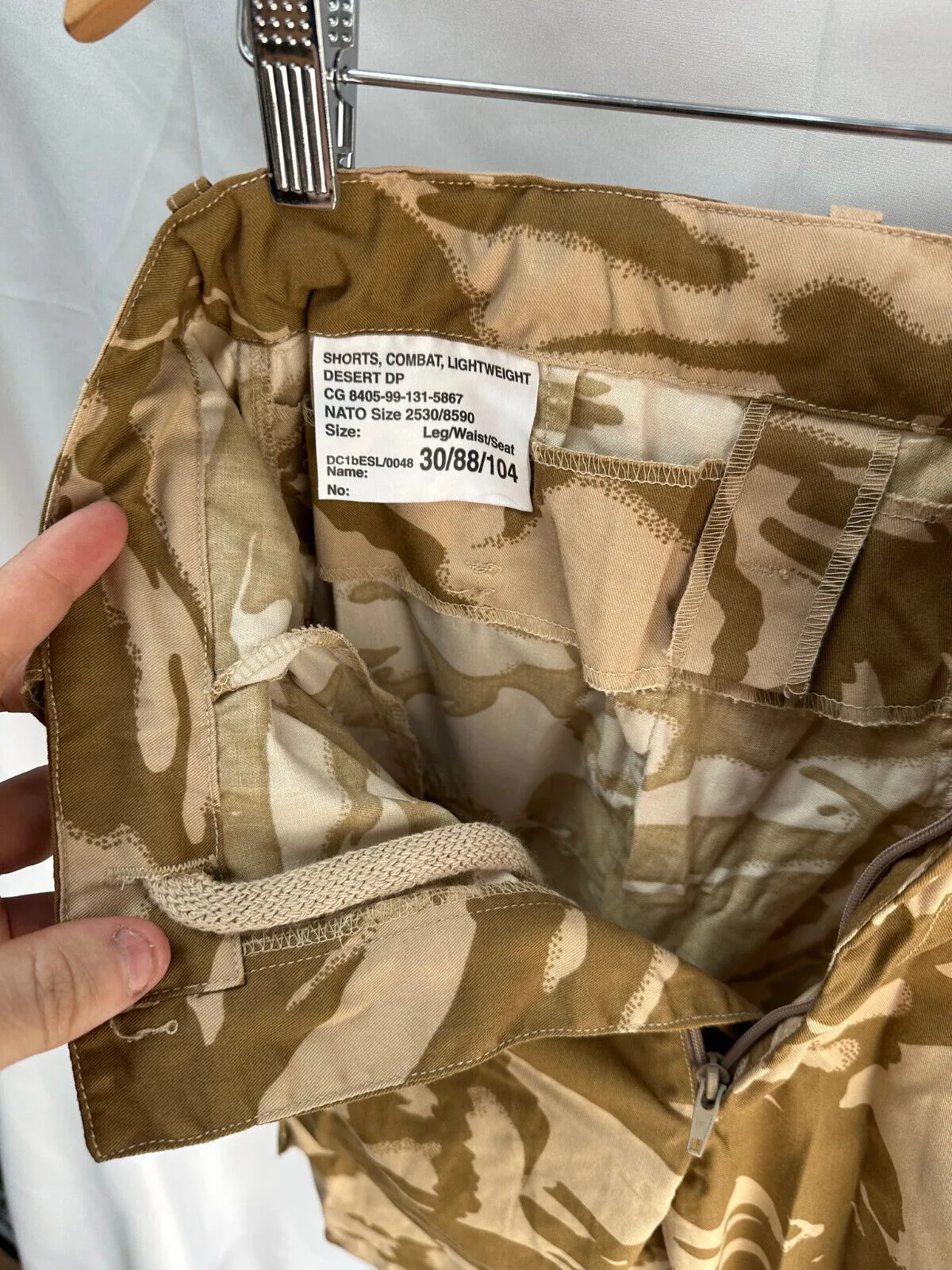 Genuine British Army Desert DPM Lightweight Shorts - Grade 1 - Size 27/96/112