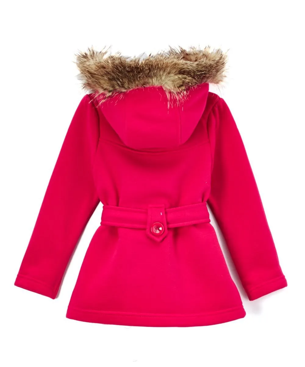 Girl Fleece Coat With Hood