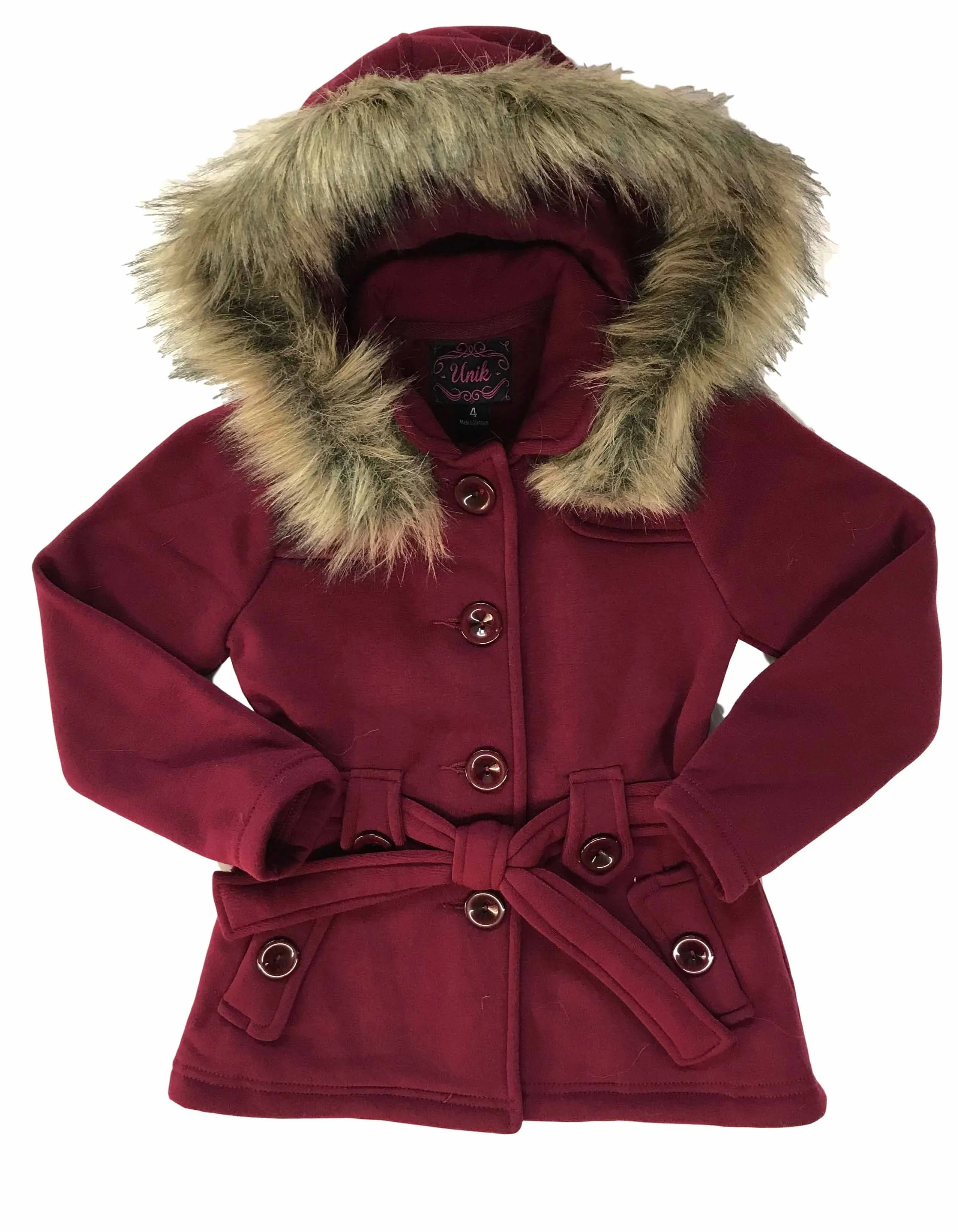 Girl Fleece Coat With Hood