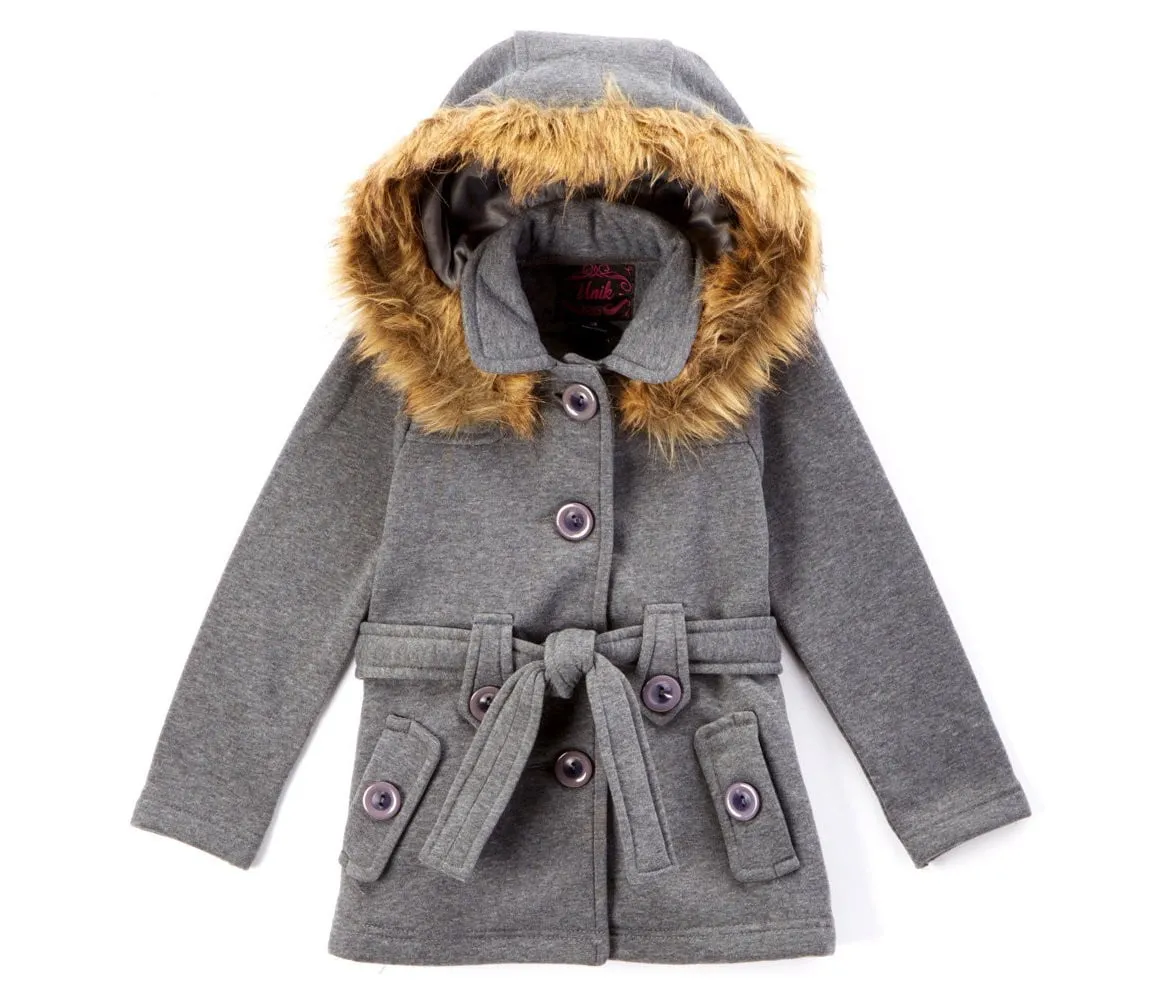 Girl Fleece Coat With Hood