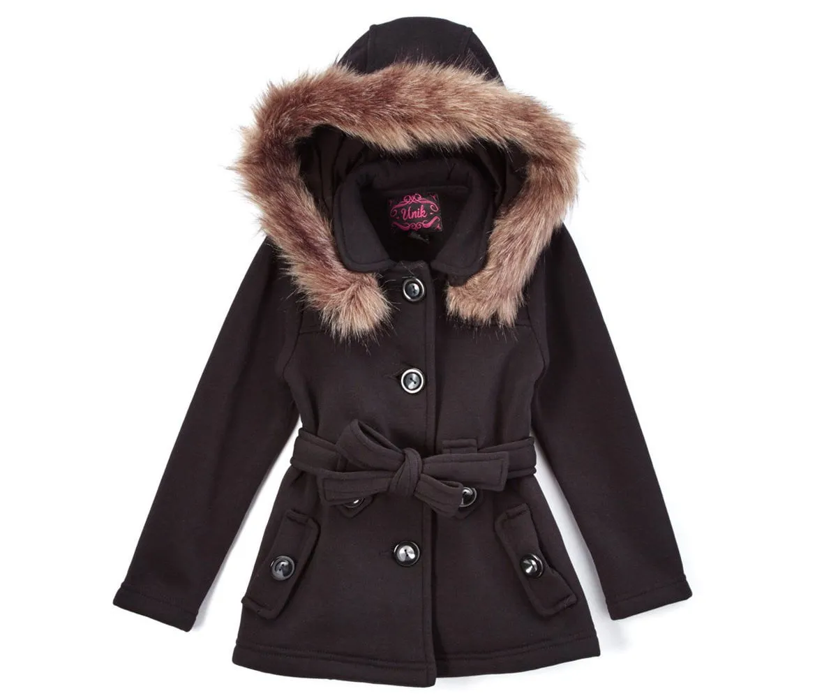 Girl Fleece Coat With Hood