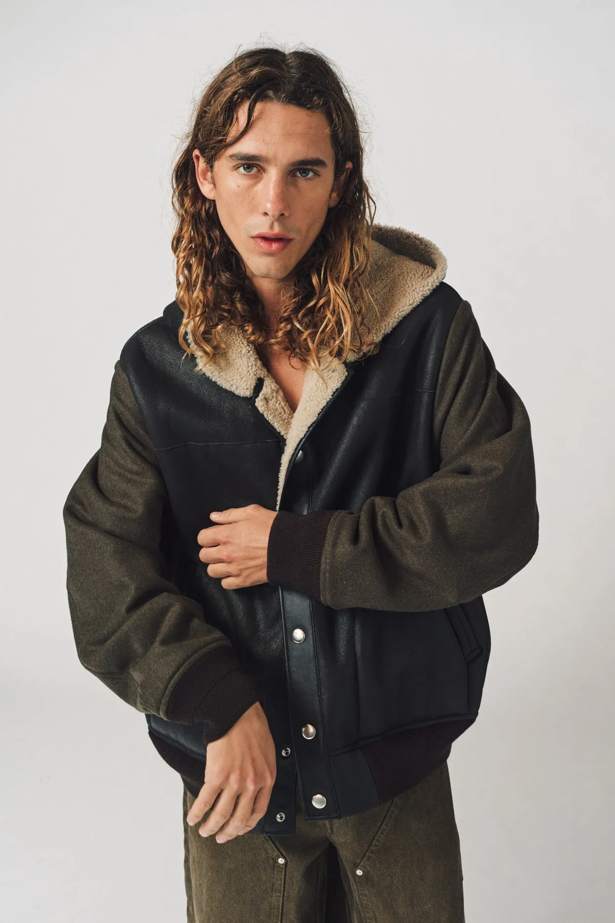 GIVENCHY | REVERSIBLE SHEARLING VARSITY JACKET